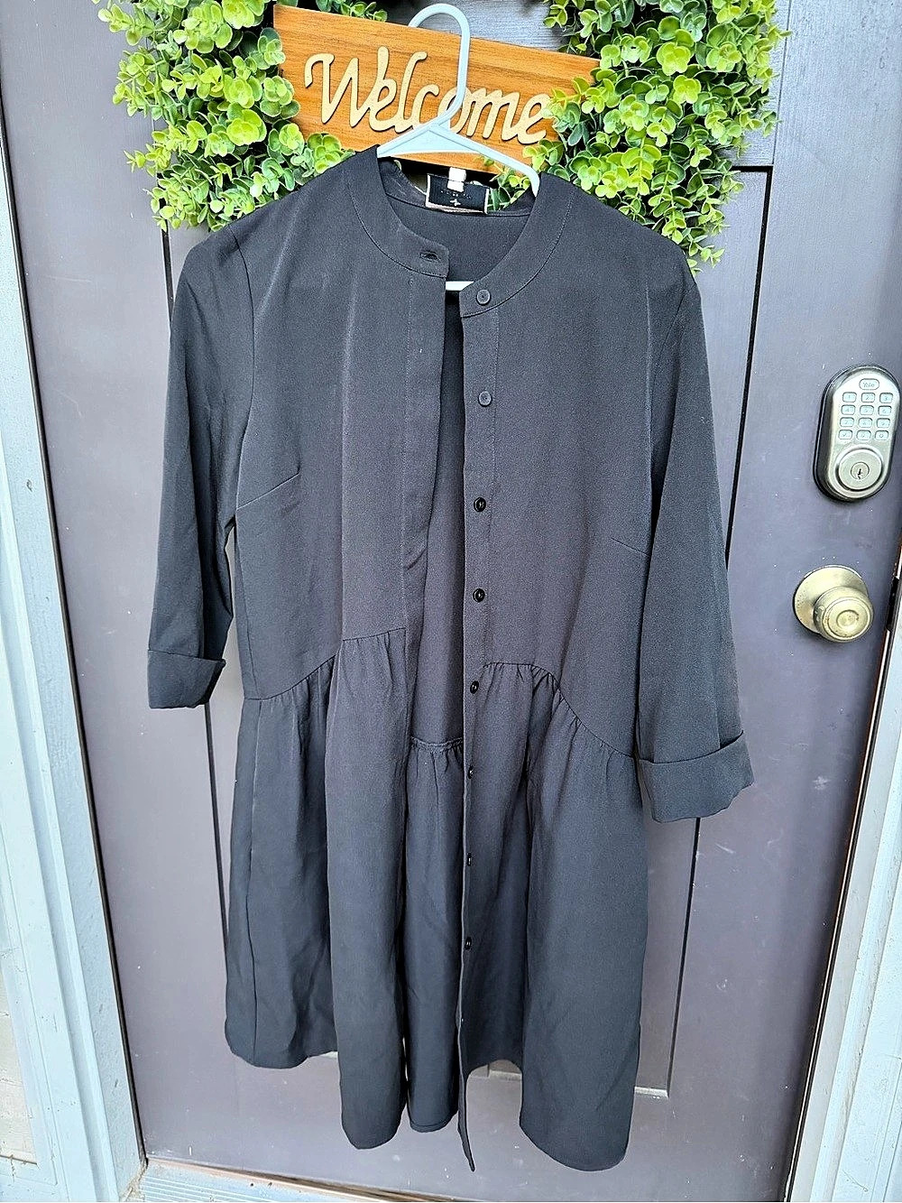 Tuckernuck The Leighton Dress Long Sleeve Midi Black Small - Picture 2 of 3